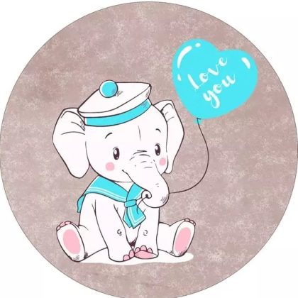 فرش گرد کودک طرح السا و آنا 2 کد 100293