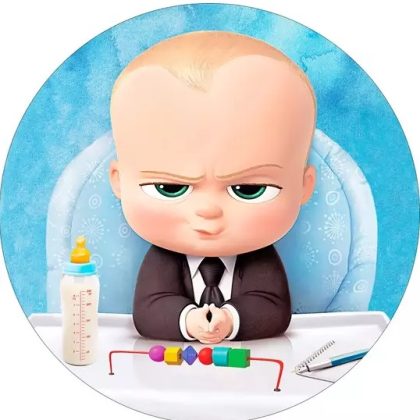 فرش گرد کودک طرح بچه رییس کد 101206