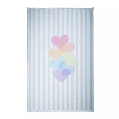 فرش کودک طرح قلب های رنگی کد 101263