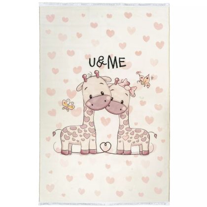 فرش ماشینی کودک طرح زرافه کد 101290