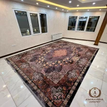 فرش طرح دستباف کد 401412 خاکستری 1200 شانه