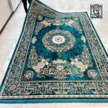 فرش طرح دستباف 1240 شانه کد D1044 سبز