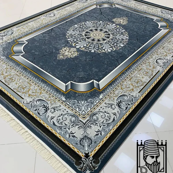 فرش طرح موج دودی 700 شانه ده رنگ