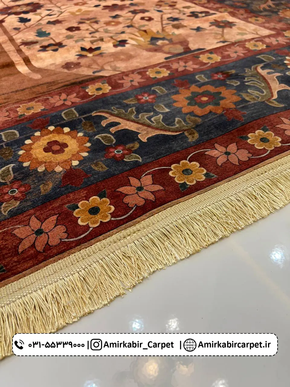 فرش پتینه طرح دستباف 1240 شانه کد z1086