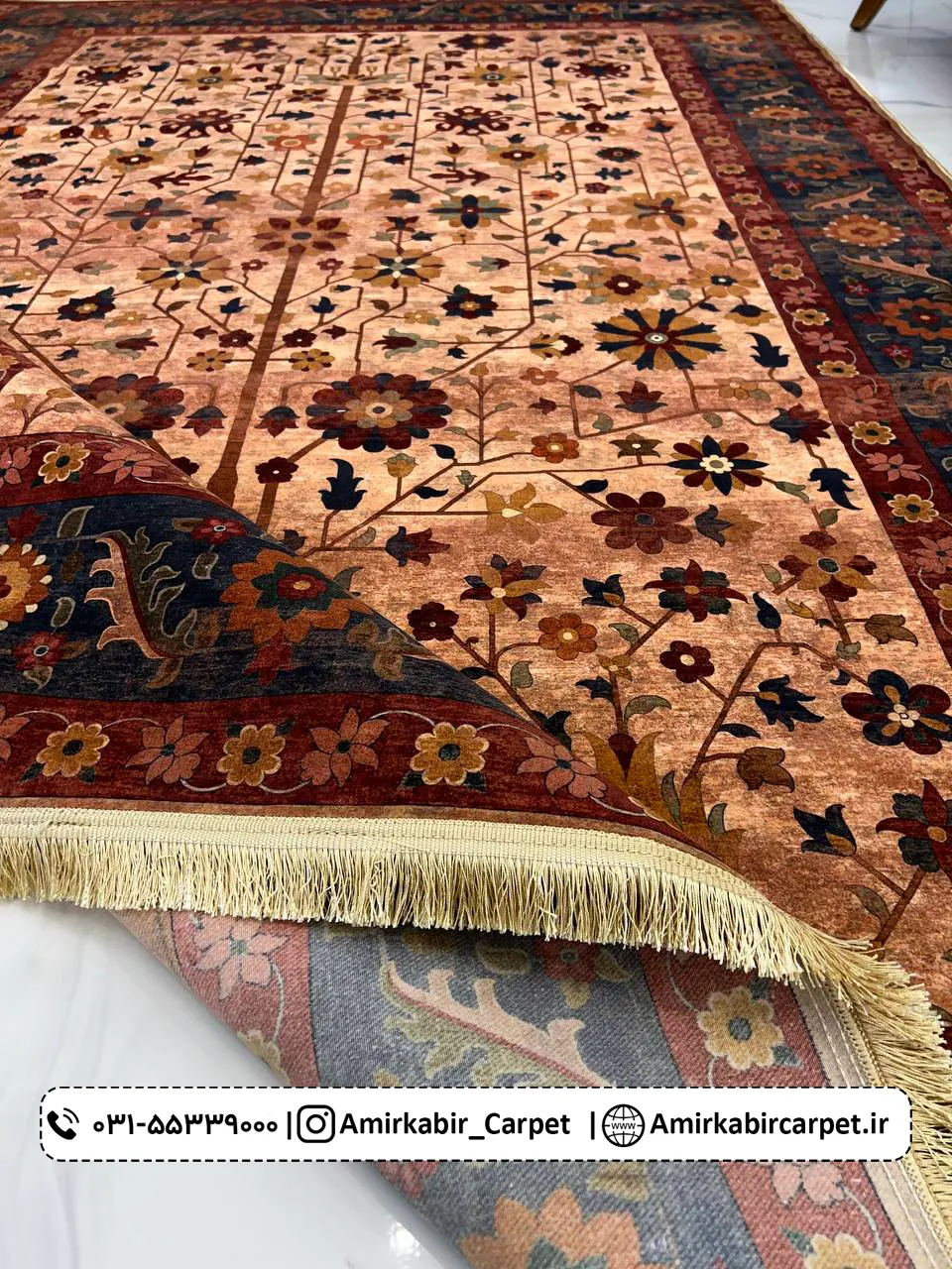فرش پتینه طرح دستباف 1240 شانه کد z1086