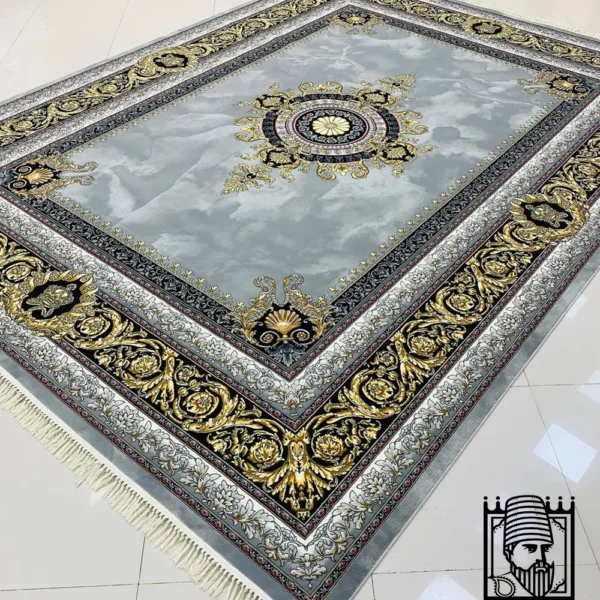 فرش ژینوس طوسی 700 شانه ده رنگ