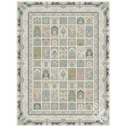 فرش طرح مهرو کرم 1500 شانه قیطران