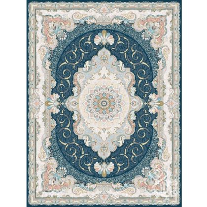 فرش طرح زرین سرمه ای 1500 شانه قیطران