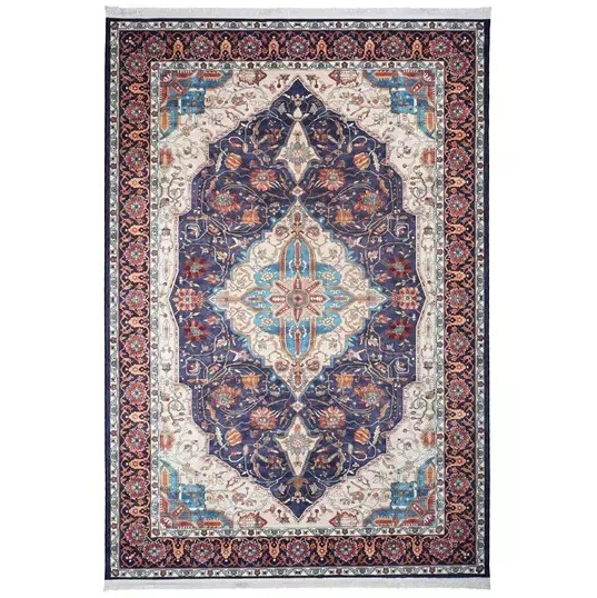 فرش سنتی طرح 100354 سرمه ای 1000 شانه