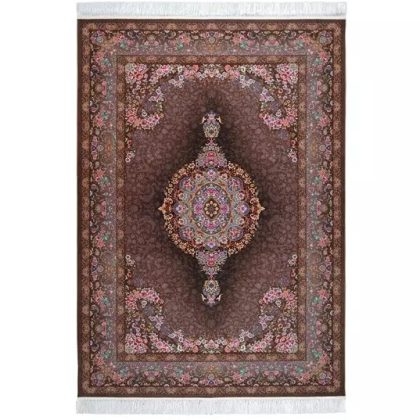 فرش اصیل طرح 100927 قهوه ای