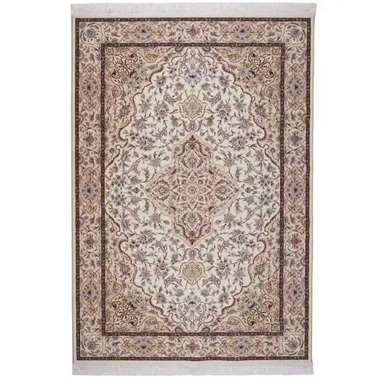 فرش اصیل طرح 100935 کرم 1200 شانه