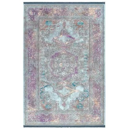 فرش نوستالوژیا طرح 300616 آبی 1200 شانه