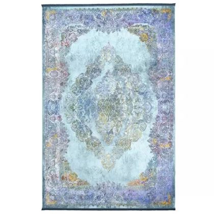 فرش نوستالوژیا طرح 300628 آبی 1200 شانه