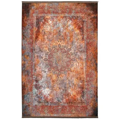 فرش نوستالوژیا طرح 300629 آجری 1200 شانه