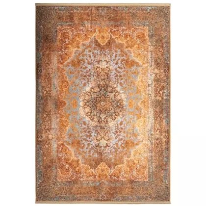 فرش نوستالوژیا طرح 300630 نقره‌آبی