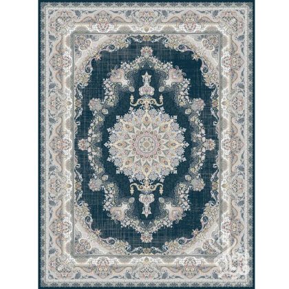 فرش طرح پریچهر سرمه ای 1500 شانه قیطران