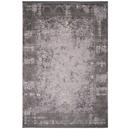 فرش وینتیج کد 7226 دودی 1200 شانه ایده آل