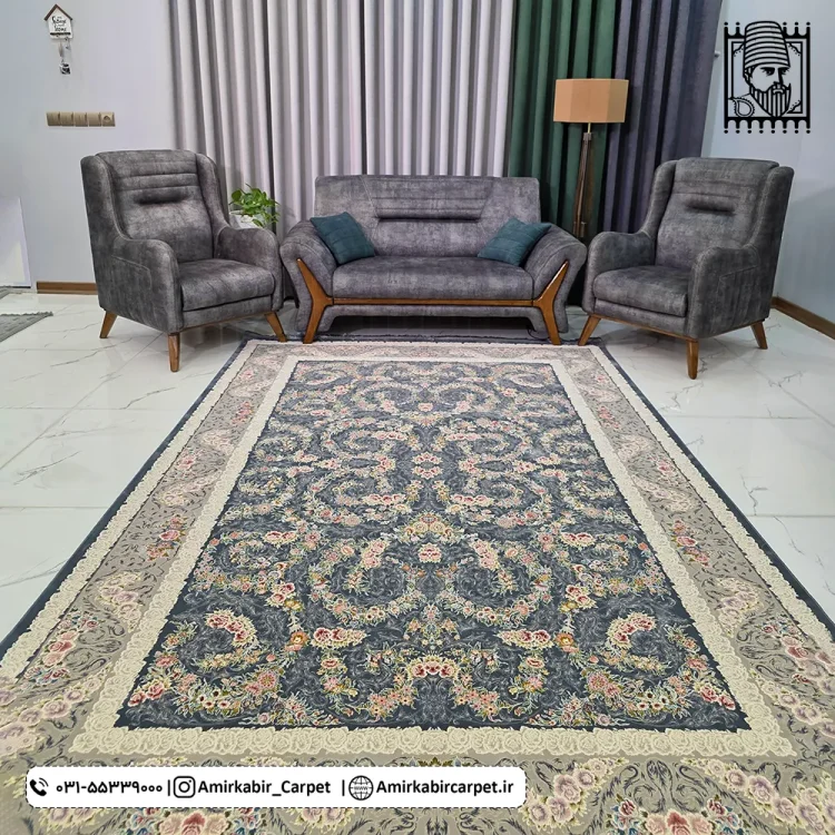 فرش طرح خوشه دودی 1200 شانه