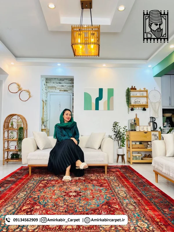 فرش طرح دستبافت هلنا 25nh0010 قرمز