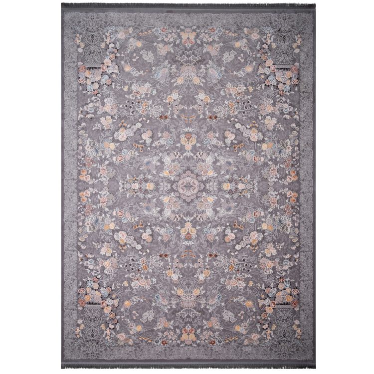 فرش طرح گلبهار نقره ای 1200 شانه