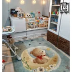 فرش کودک طرح خرس و ماه کد 100289