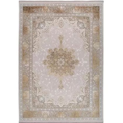 فرش طرح 10La0300 صدفی 1500 شانه گل ابریشم