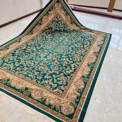 فرش فرانسه کد 2555019052 سبز