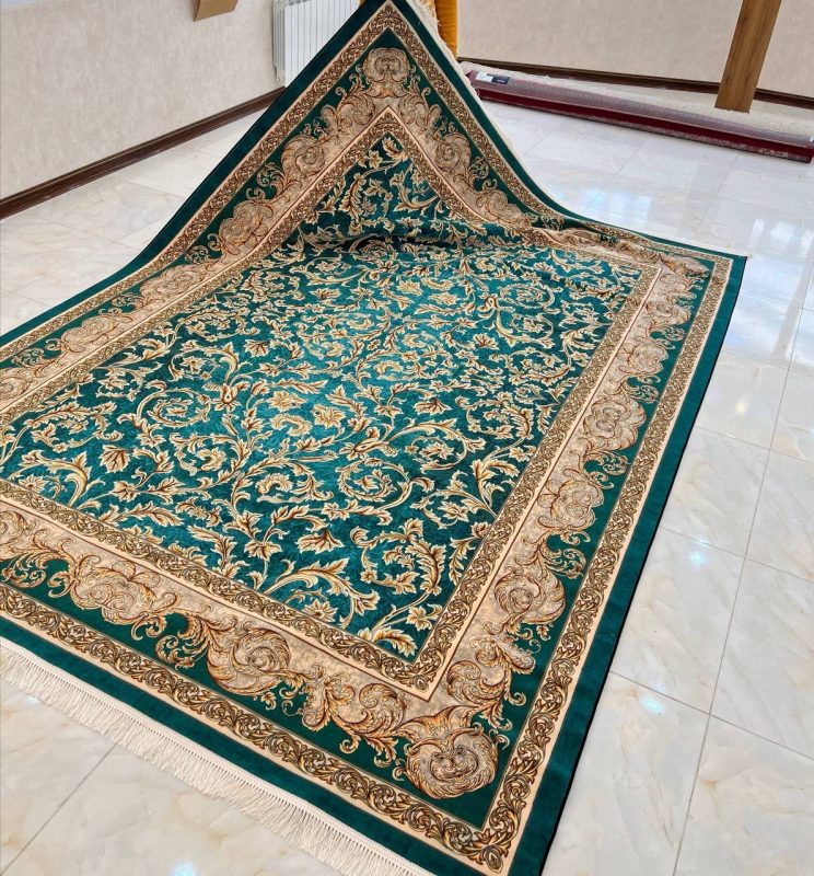 فرش افشان سبز کله غازی 1200 شانه 
