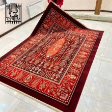 فرش سنتی طرح 25CS0220 عنابی 1000 شانه