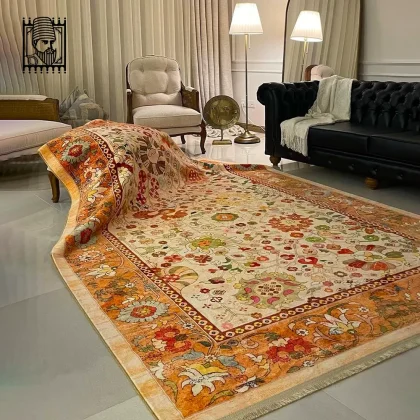 فرش سنتی طرح 900403 آجری 1000 شانه