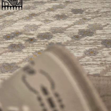 فرش مدرن روما کد 42077 بژ کرم