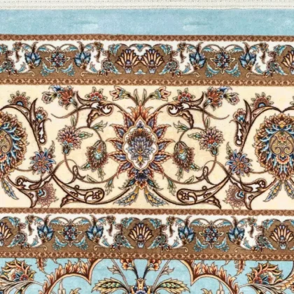 فرش 1500 شانه طرح دستباف 20010140 آبی