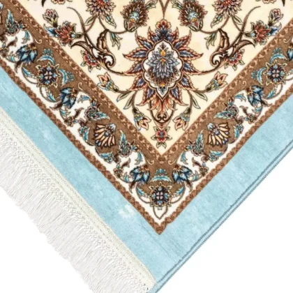 فرش 1500 شانه طرح دستباف 20010140 آبی