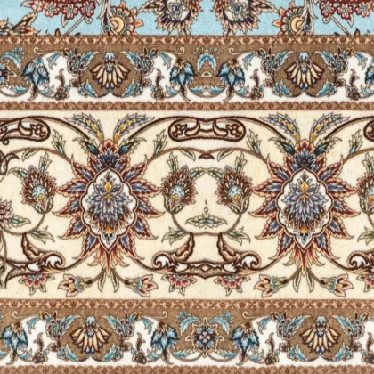 فرش 1500 شانه طرح دستباف 20010140 آبی