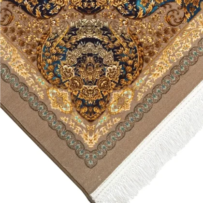 فرش 1500 شانه طرح دستباف 200112 خاکی