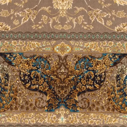 فرش 1500 شانه طرح دستباف 200112 خاکی