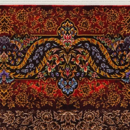 فرش 1500 شانه طرح دستباف 2001134 قرمز