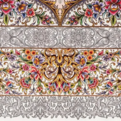 فرش 1500 شانه طرح دستباف 20012104 کرم