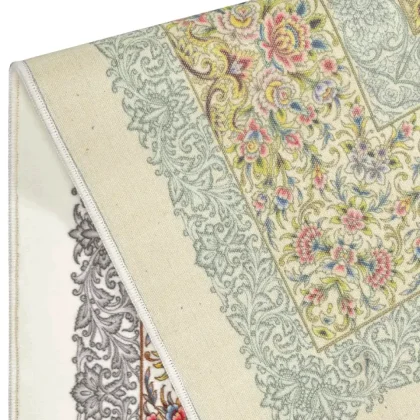 فرش 1500 شانه طرح دستباف 20012104 کرم