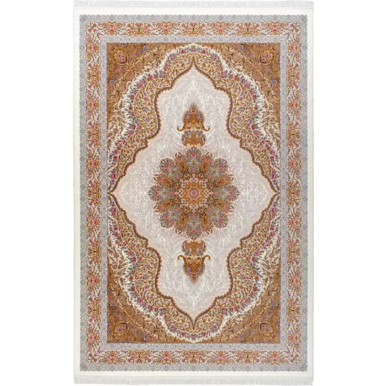 فرش 1500 شانه طرح دستباف 20012104 کرم