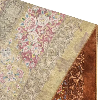 فرش 1500 شانه طرح دستباف 20012128 دارچینی