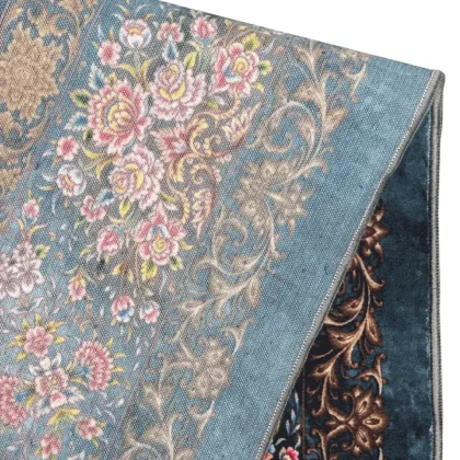 فرش 1500 شانه طرح دستباف 20012160 نقره ای