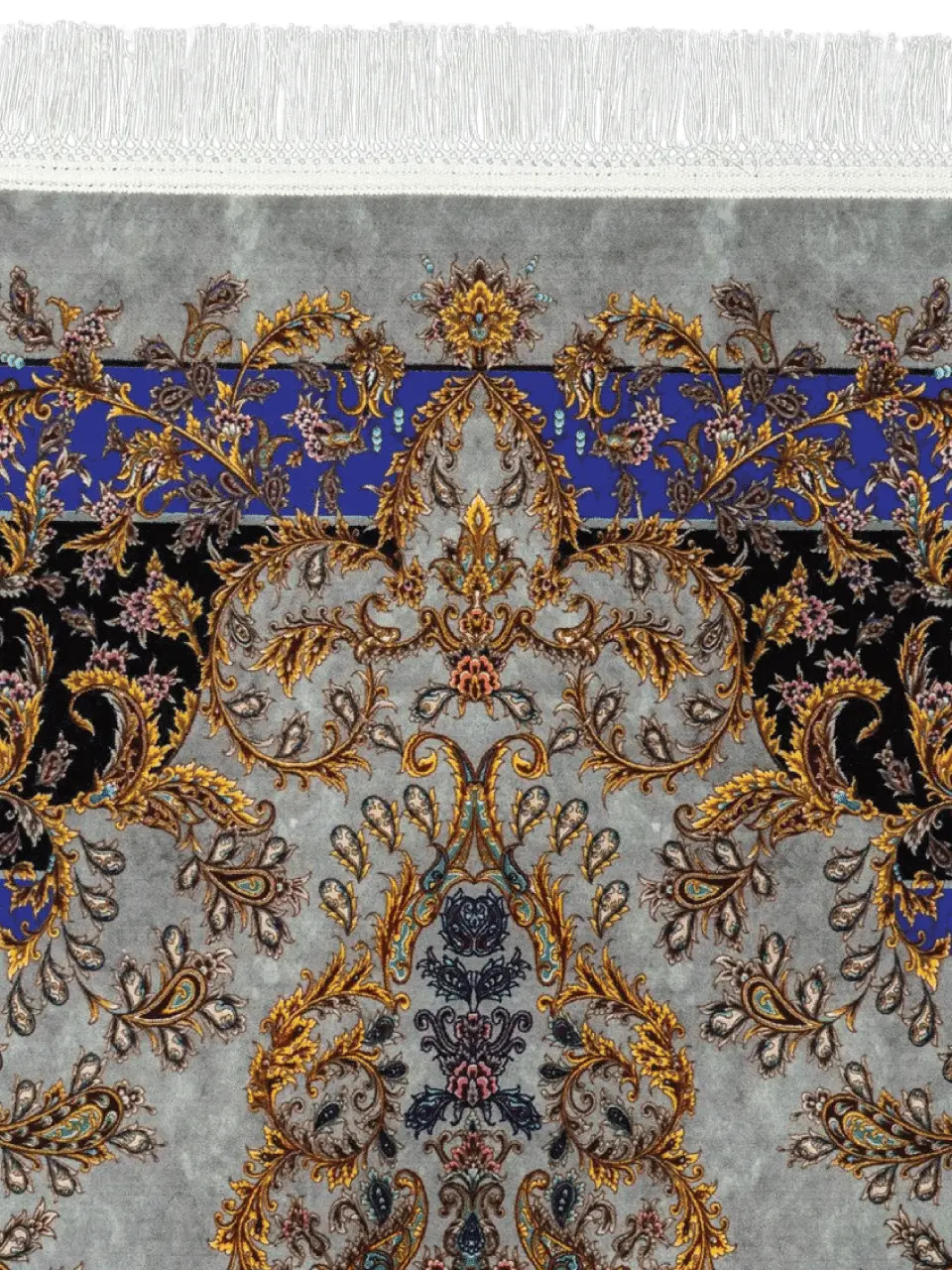 فرش 1500 شانه طرح دستباف 20014162 طوسی