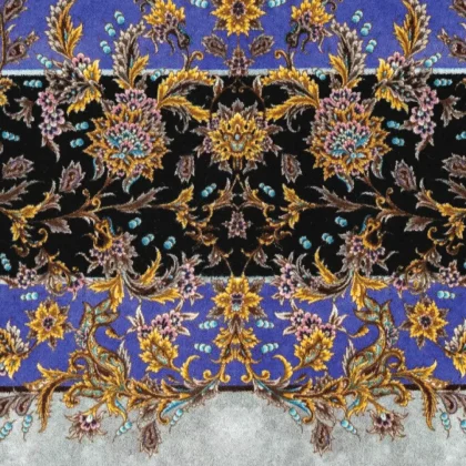 فرش 1500 شانه طرح دستباف 20014162 طوسی