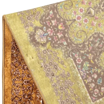 فرش 1500 شانه طرح دستباف 2002114 بادامی