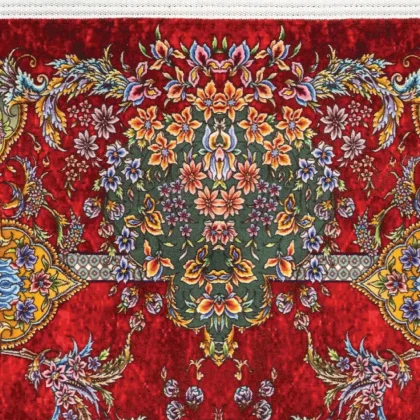 فرش 1500 شانه طرح دستباف 2003138 عنابی