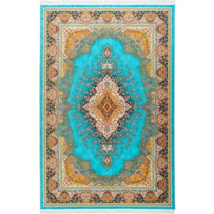 فرش 1500 شانه طرح دستباف 2004182 دریایی