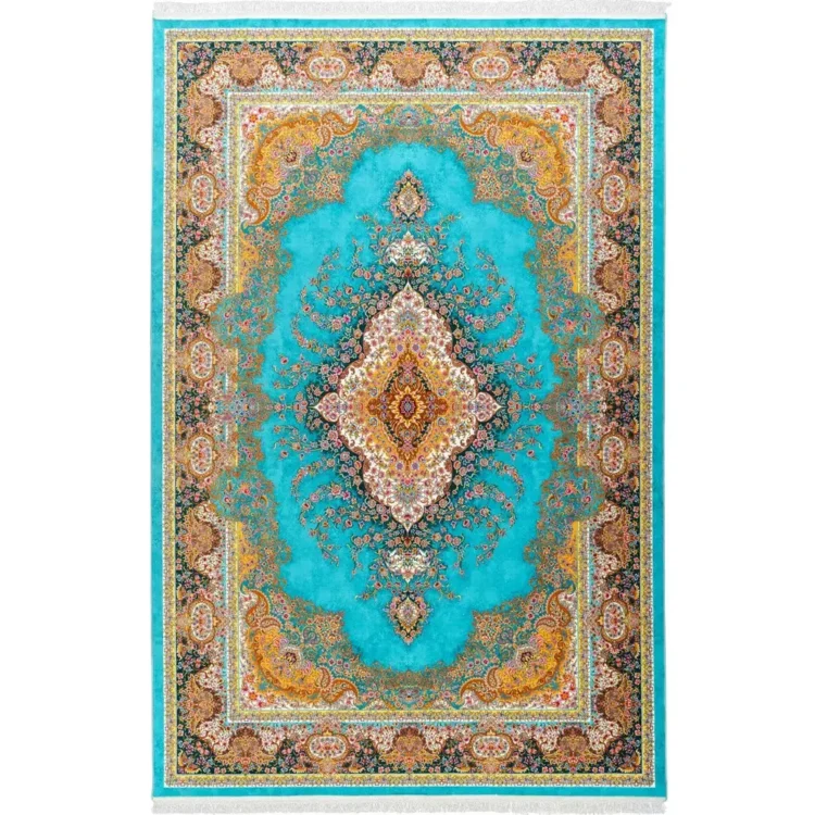 فرش 1500 شانه طرح دستباف 2004182 دریایی