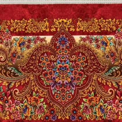 فرش 1500 شانه طرح دستباف 2006138 عنابی