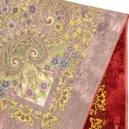 فرش 1500 شانه طرح دستباف 2006138 عنابی